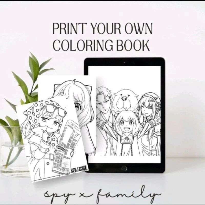 PDF printables coloring spy x family anya, Hobbies & Toys, Stationery ...