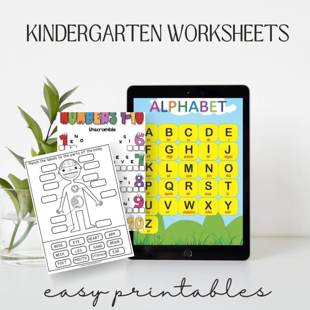 PDF printables kindergarten worksheets for kids, Hobbies &amp; Toys, Books ...