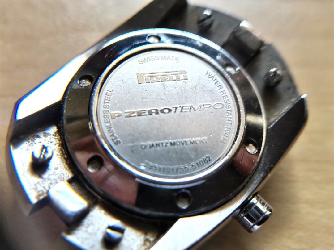 Pirelli PZERO Watch Quartz Swiss 32mm (Category: Luxury Watches) located in Manila. Submitted by switchhaz (Listing ID 1275922156, Image 3). Description: Pirelli PZERO Watch 32mm 34mm with crown RARE Hard to find piece UNISEX Quartz Movement Swiss Made 100% Authentic All original parts Water Resistant 100M Sapphire Crystal With free original pirelli watch band crocodile white with complete pirelli clasp issue watch needs cleaning and battery repl