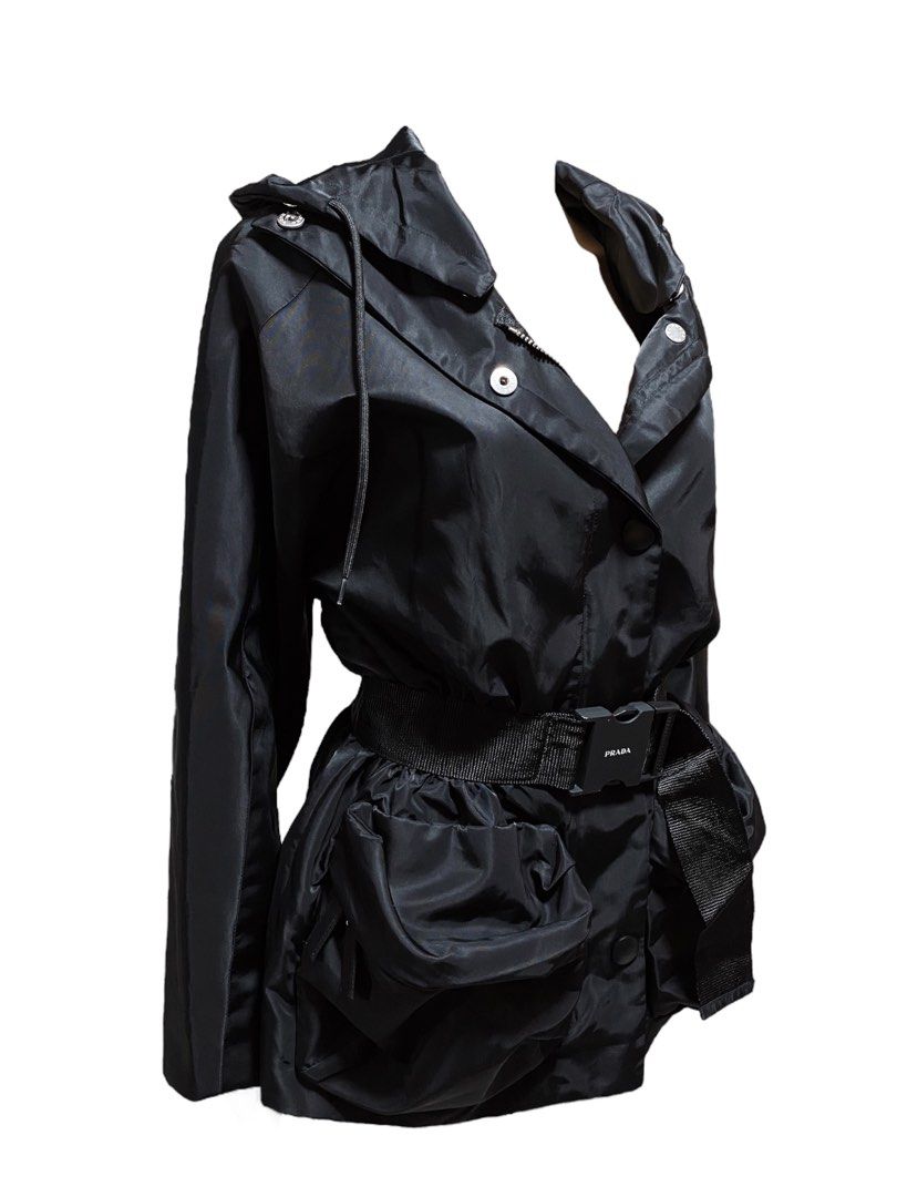 Prada Gabardine Re Nylon Belted Jacket