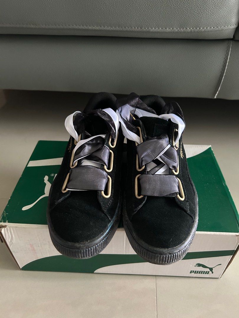 Puma Basket Heart Satin Euro 35.5 Women s Fashion Footwear Sneakers on Carousell