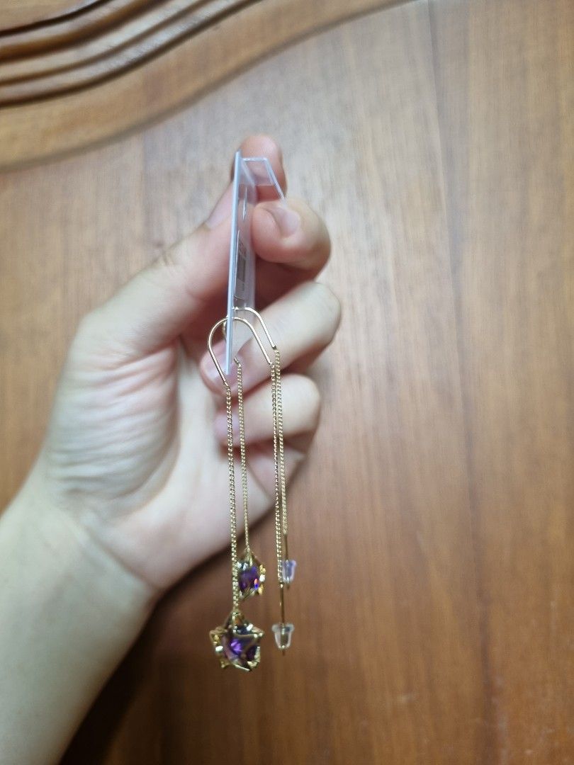 Purple Star Dangle Earring Women s Fashion Jewelry Organisers