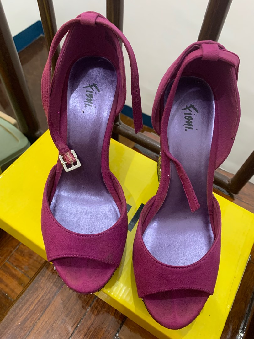 Purple wedge shoes, Women's Fashion, Footwear, Wedges on Carousell