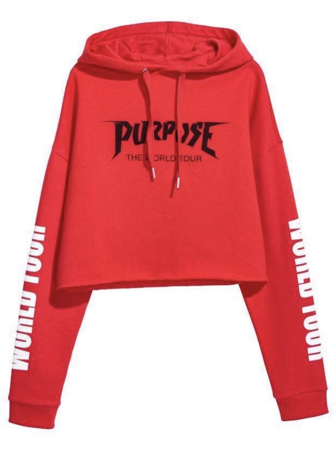 Purpose tour clearance cropped hoodie