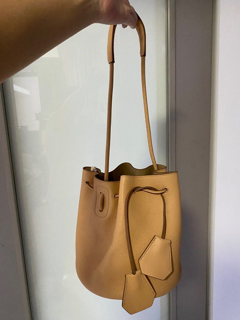 Rabeanco leather bucket bag Tan Women s Fashion Bags Wallets Shoulder Bags on Carousell