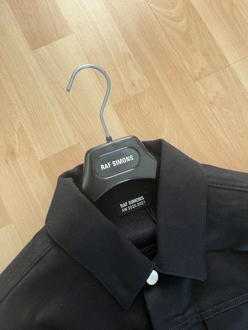 Raf simons black best sale denim jacket