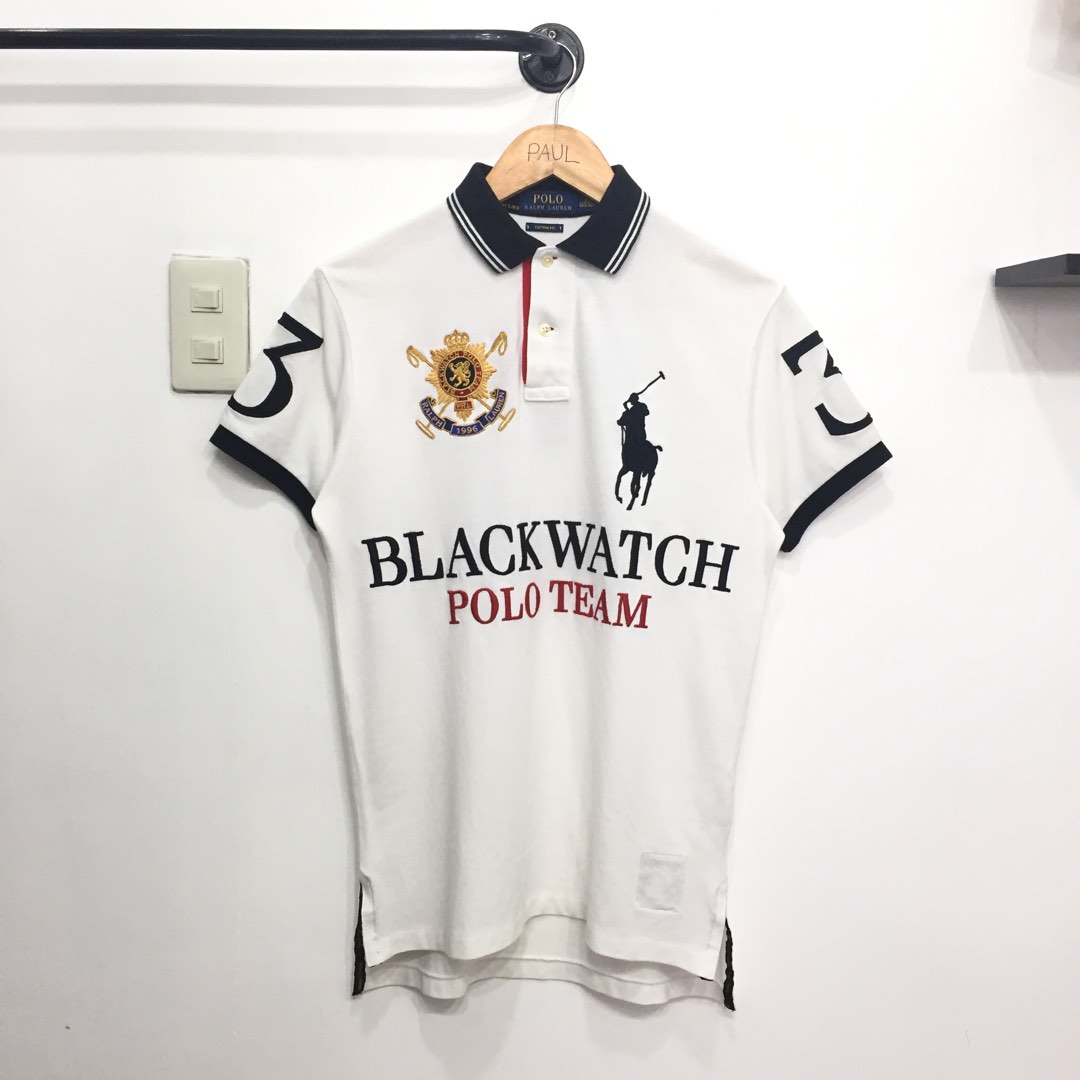 Ralph Lauren black watch polo shirt, Men's Fashion, Tops & Sets