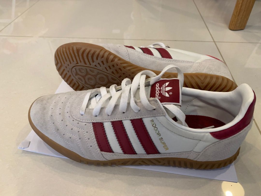 RARE Adidas Indoor Super White Burgundy