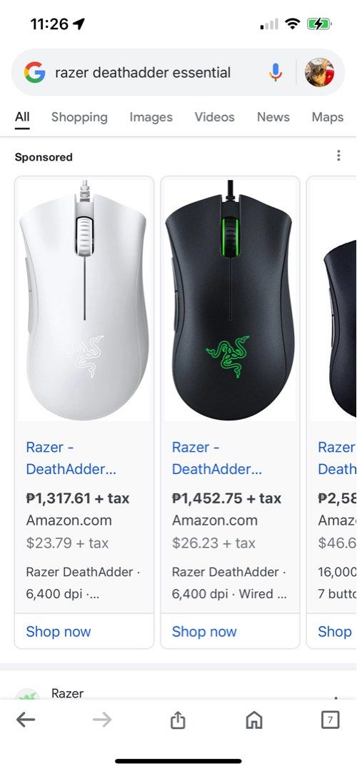 Razer Deathadder Essential (Category: Mouse & Mousepads) located in Quezon City. Submitted by toasterpiee (Listing ID 1275911678, Image 2). Description: .