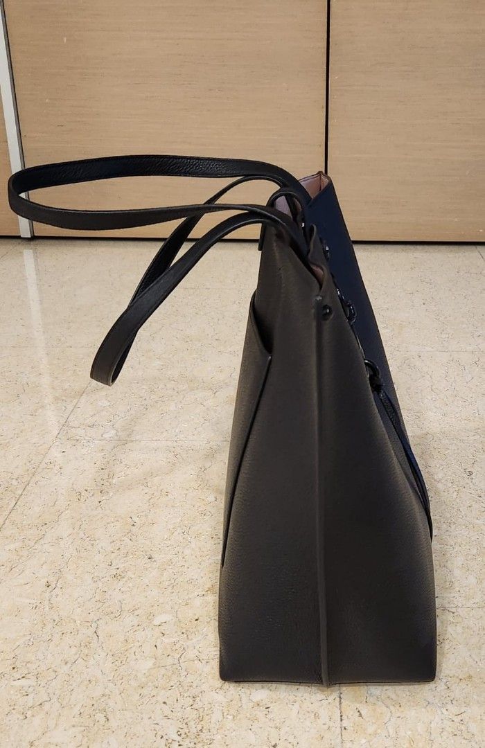 Rebecca minkoff new arrivals black leather tote