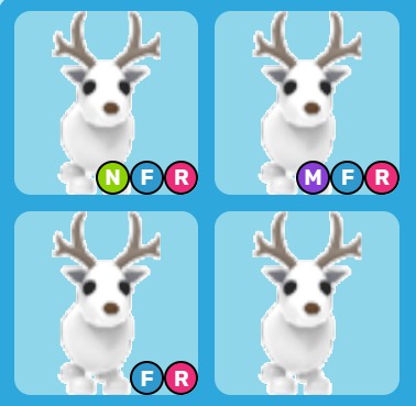 Roblox Adopt Me Artic Reindeer (Normal, FR , NFR , MFR), Video Gaming