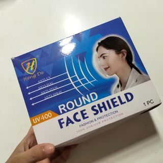 Round clear face shield