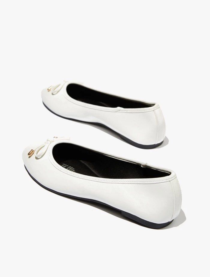 Rubi Cotton On Emma Bow Ballerina flats in White