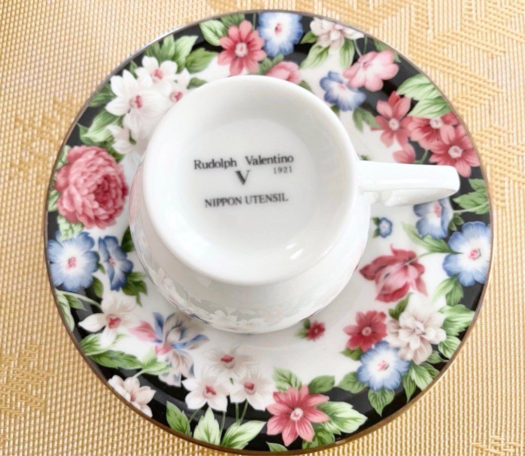 Rudolph Valentino cup & saucer set (Category: Coffee & Tea Tableware) located in Mandaluyong City. Submitted by daisys.collection (Listing ID 1275997813, Image 3). Description: Rudolph Valentino cup & saucer set 2 cups and 2 saucers Guaranteed original purchased from Japan Brand new without box Buyer pays for shipping (Grab/Lalamove) Payment via Gcash, Maya or PNB Fund transfer RFS: Decluttering my vast collection No meet ups.
