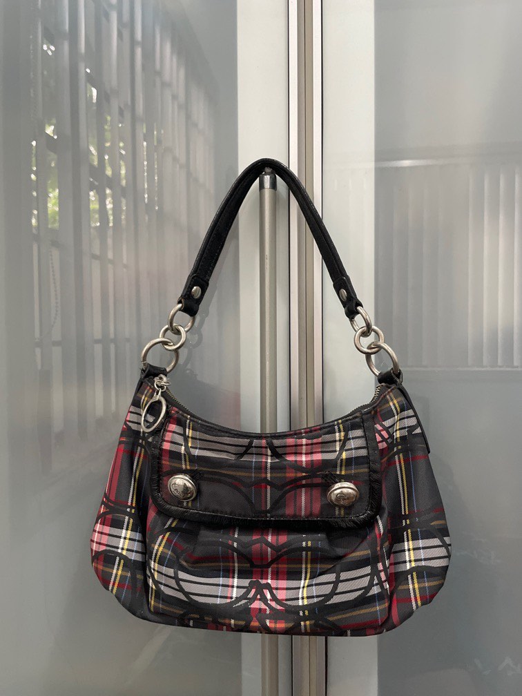 Coach Jes Baguette With Buffalo Plaid Print | Brixton Baker