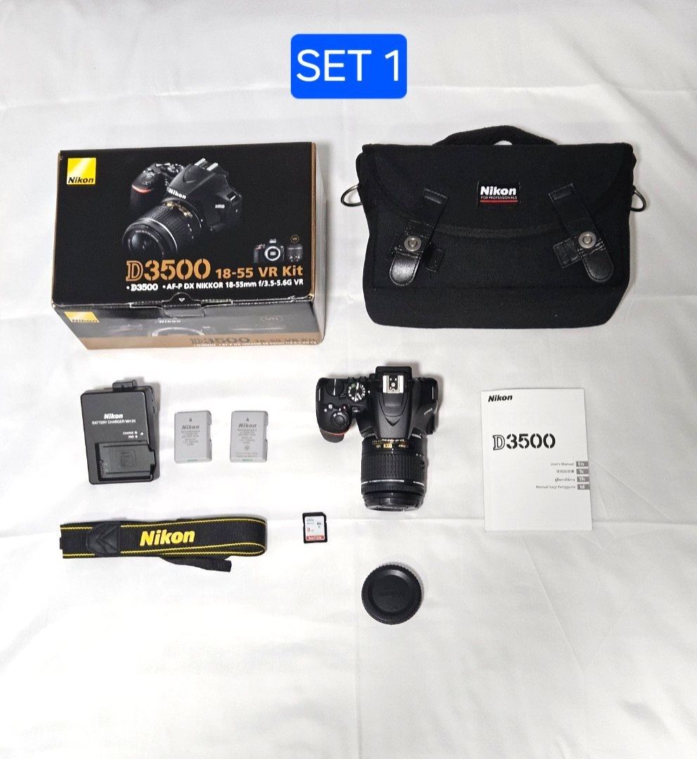 Pre-Owned - Nikon D3500 DSLR Camera with 18-55mm Lens (Black) at