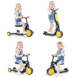 Scooter for Kids Foldable Height Adjustable Kids Scooter 3 Wheel with Glitter