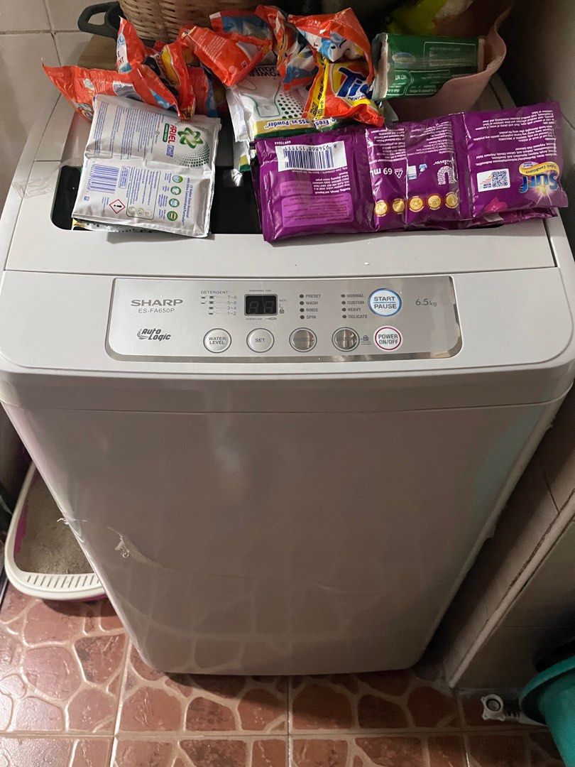 Scrap Washing Machine Sharp ESFA650P, TV & Home Appliances, Washing