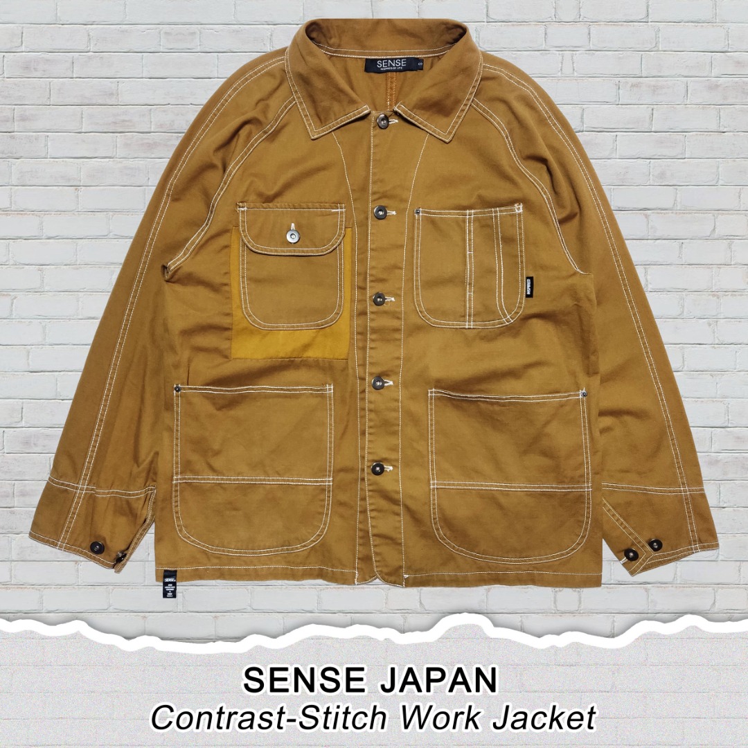Contrast stitch sales work jacket