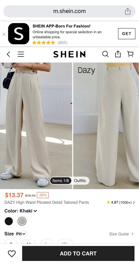 DAZY Plicated Wide Leg Tailored Pants Size Medium Beige New in Bag