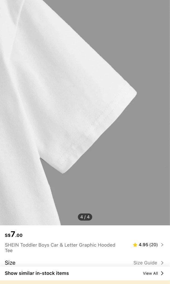 Shein children's size on sale guide