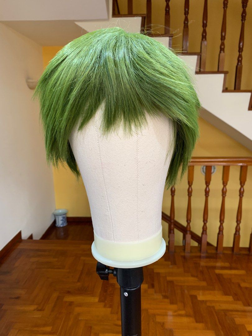 Green store male wig