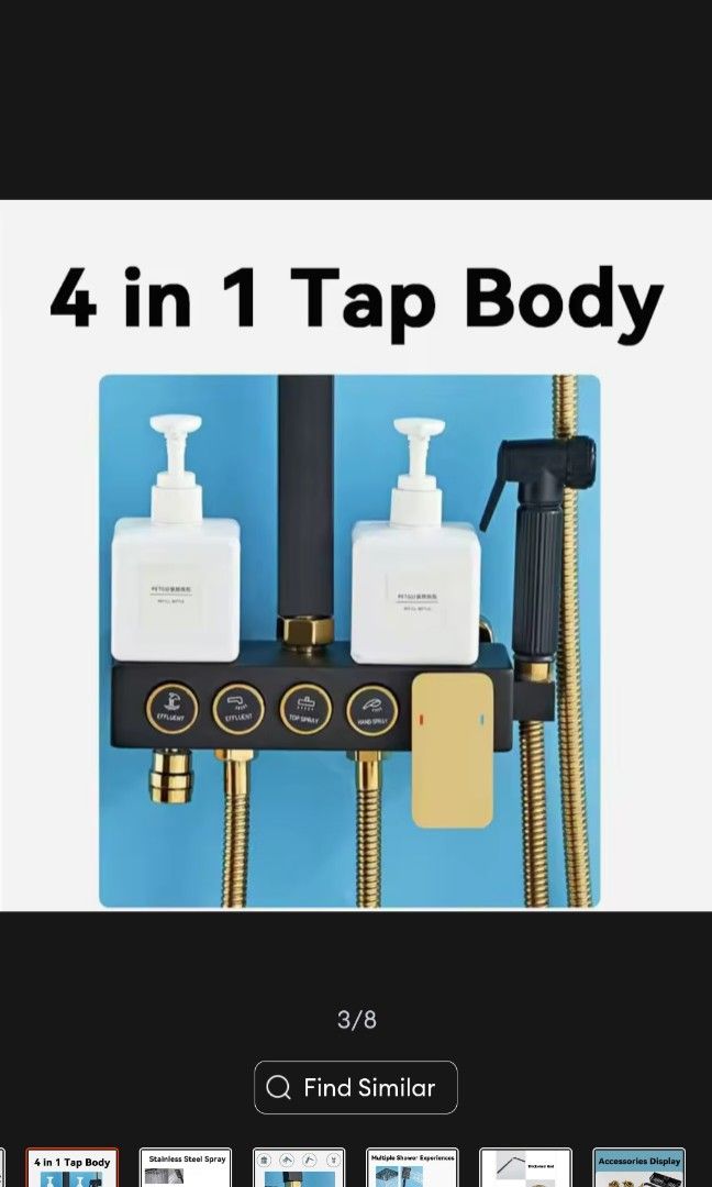 Shower set button type, Furniture & Home Living, Bathroom & Kitchen ...