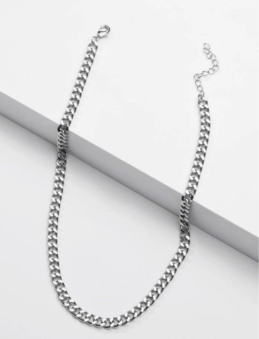 Chain necklace silver mens best sale