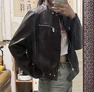 Affordable faux clearance leather jacket