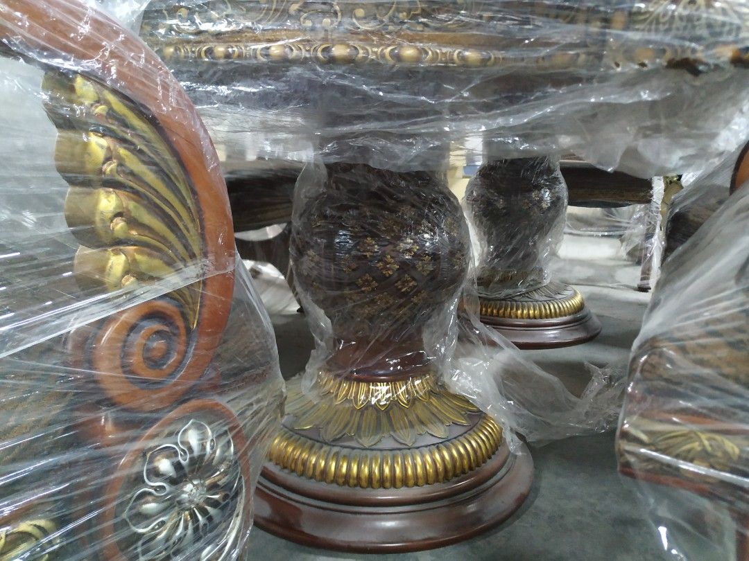 Solid Wood 8-Seater Dining Table (Set), Furniture & Home Living