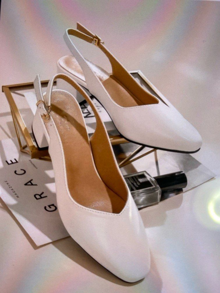 Chunky heel slingback shoes online