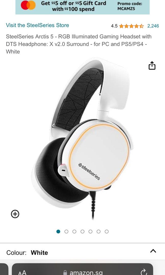 Steelseries Arctis RBG gaming headphones, Audio, Headphones