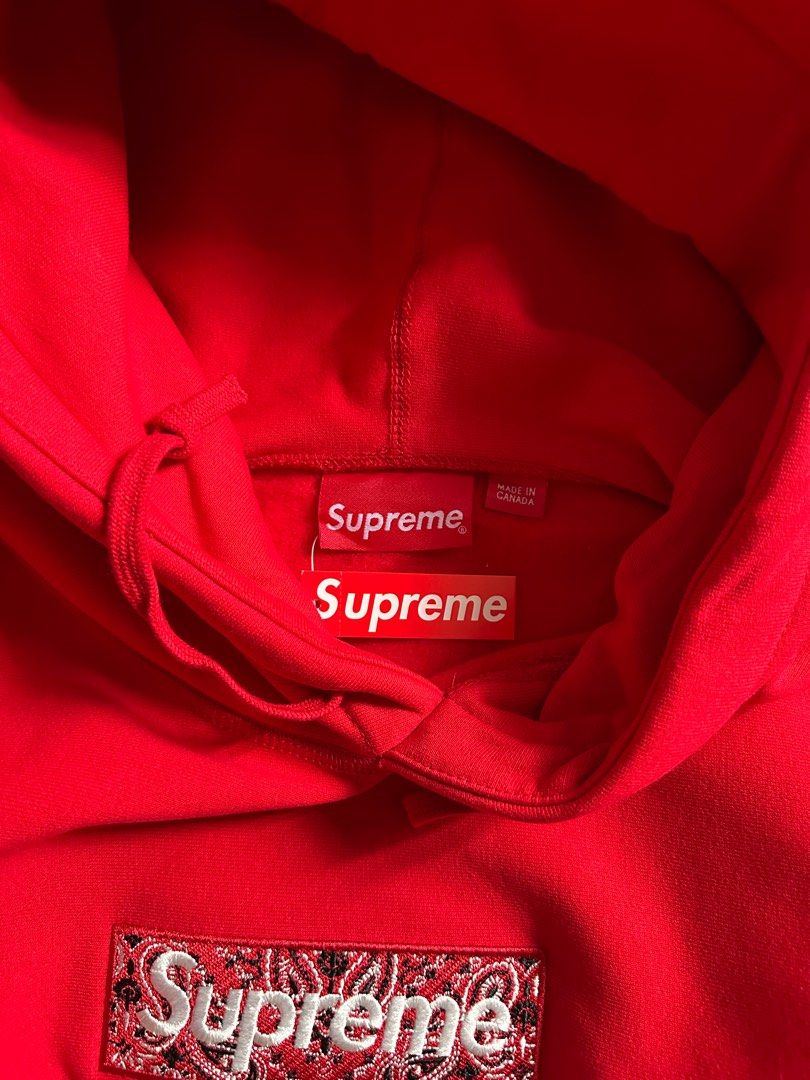 Supreme Bandana Box Logo Hoodie Men s Fashion Tops Sets