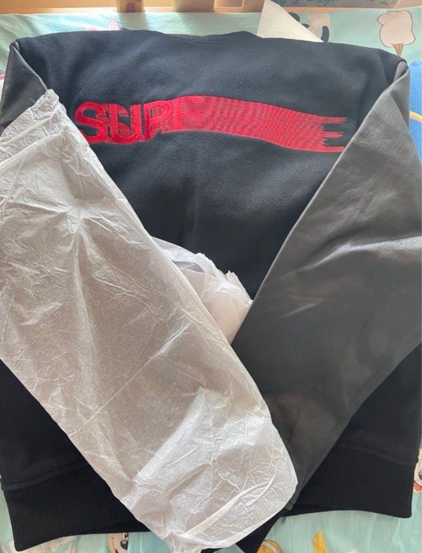 supreme motion logo varsity jacket
