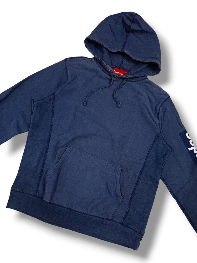 Supreme sleeve sales patch hoodie