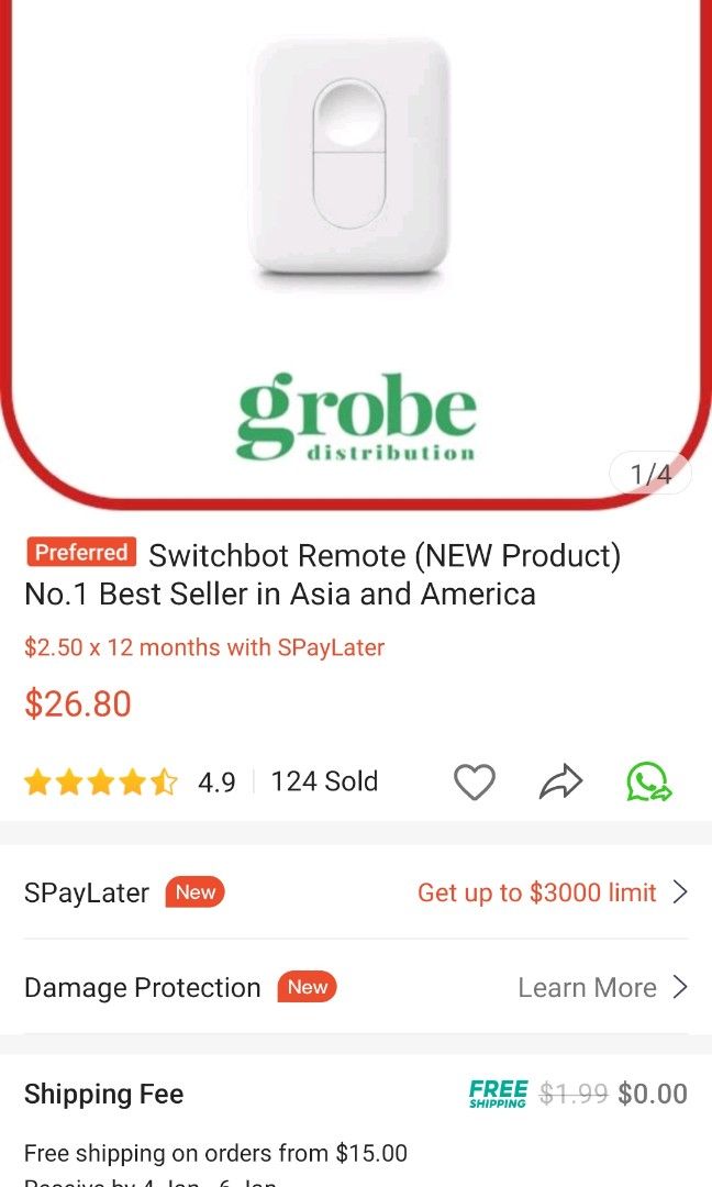 Switchbot remote (Category: Entertainment Systems & Smart Home Devices) located in Singapore. Submitted by wishhh (Listing ID 1275974465, Image 1). Description: Brand new in box Got 2 of them Switchbot Remote is an external remote that allows you to activate your switchbot button or switchbot devices depending on how you program it..