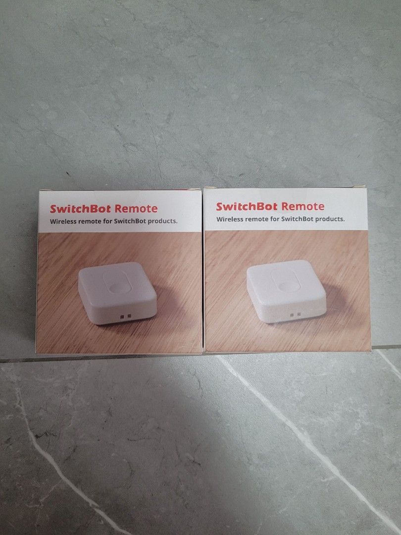Switchbot remote (Category: Entertainment Systems & Smart Home Devices) located in Singapore. Submitted by wishhh (Listing ID 1275974465, Image 2). Description: Brand new in box Got 2 of them Switchbot Remote is an external remote that allows you to activate your switchbot button or switchbot devices depending on how you program it..
