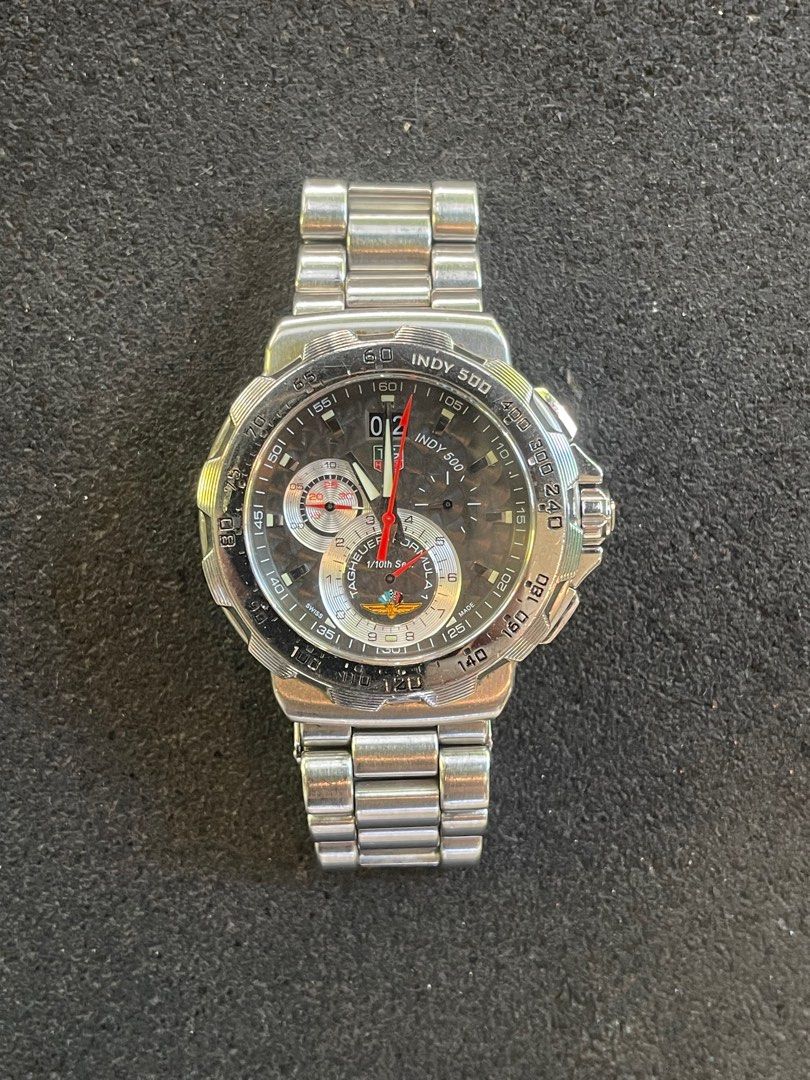 TAG HEUER FORMULA 1 CAH101A.BA0860 GRANDE DATE QUARTZ INDY 500 MENs GRAY WATCH