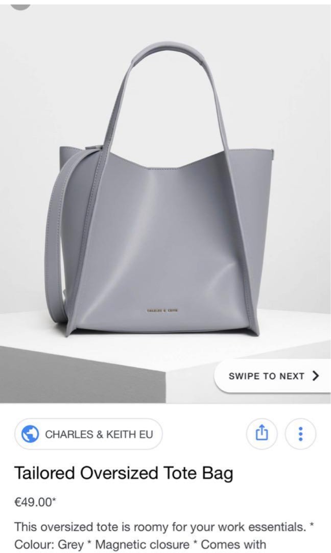 Tailored oversized totebag