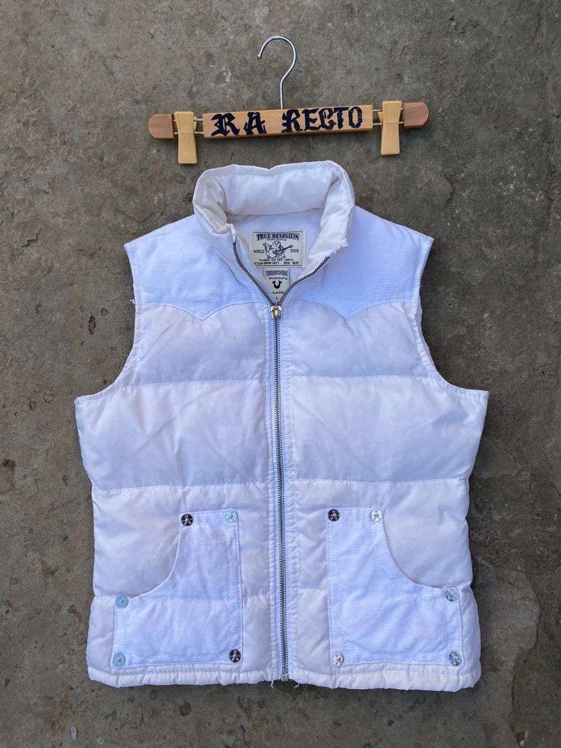 True Religion Down Vest Row Seat Puffer Vest Men s Fashion Tops