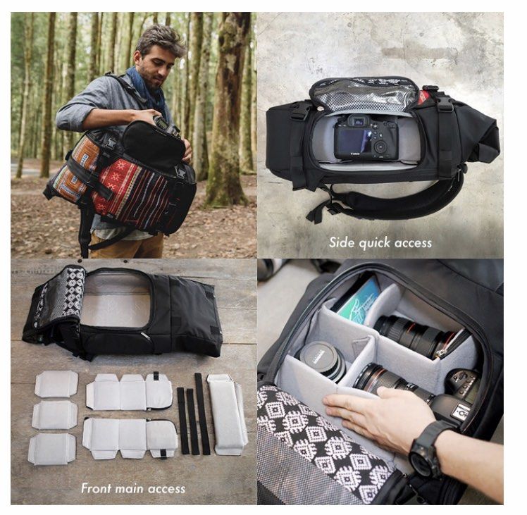 UNIQUE HAND-EMBROIDERED] ETHNOTEK Raja Camera Backpack Camera