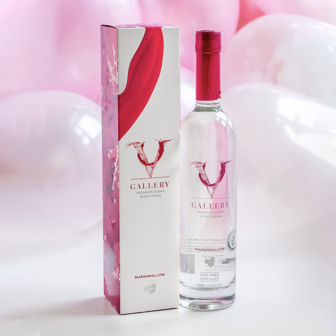 V Gallery Marshmallow Vodka, Food & Drinks, Beverages on Carousell