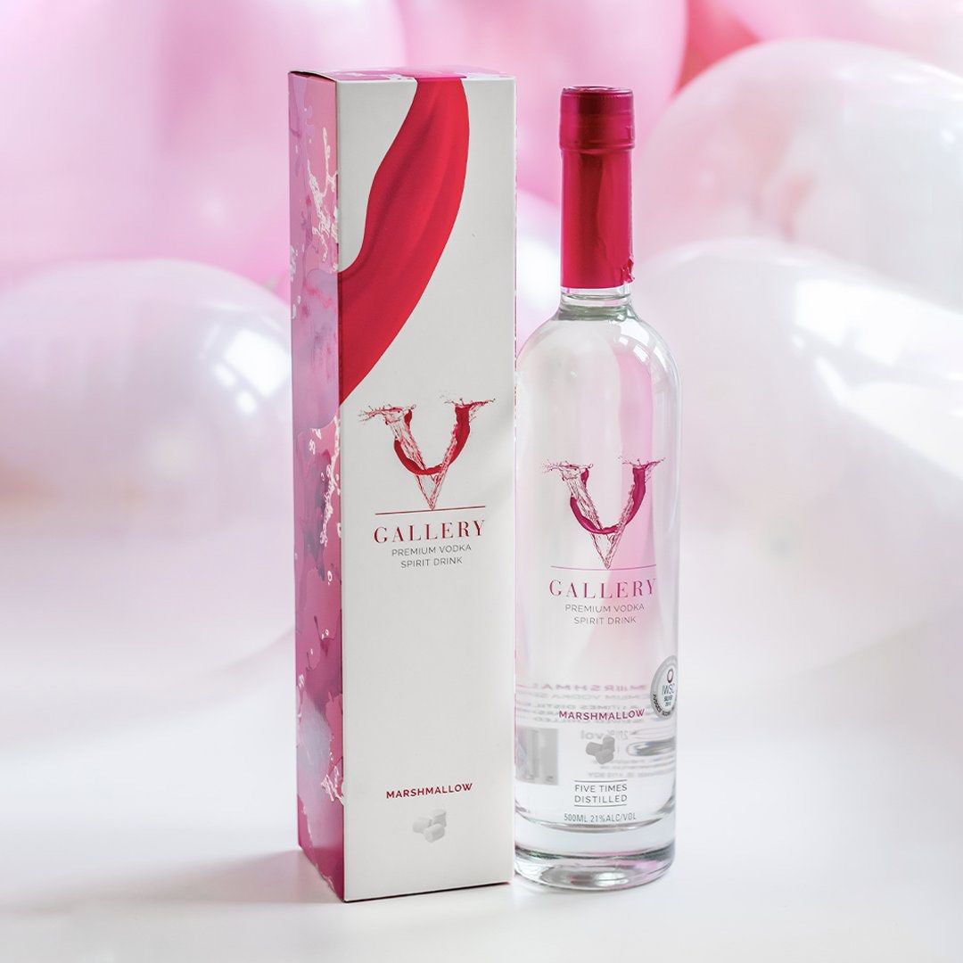 V Gallery Marshmallow Vodka, Food & Drinks, Beverages on Carousell