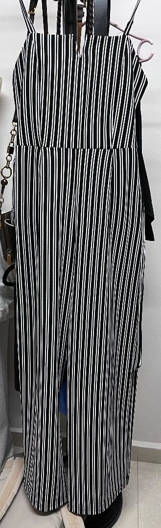 Valley girl striped jumpsuit sale