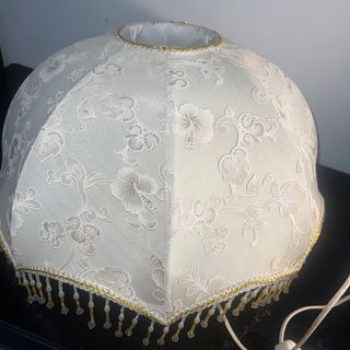 Vintage embroidered flower lamp cover