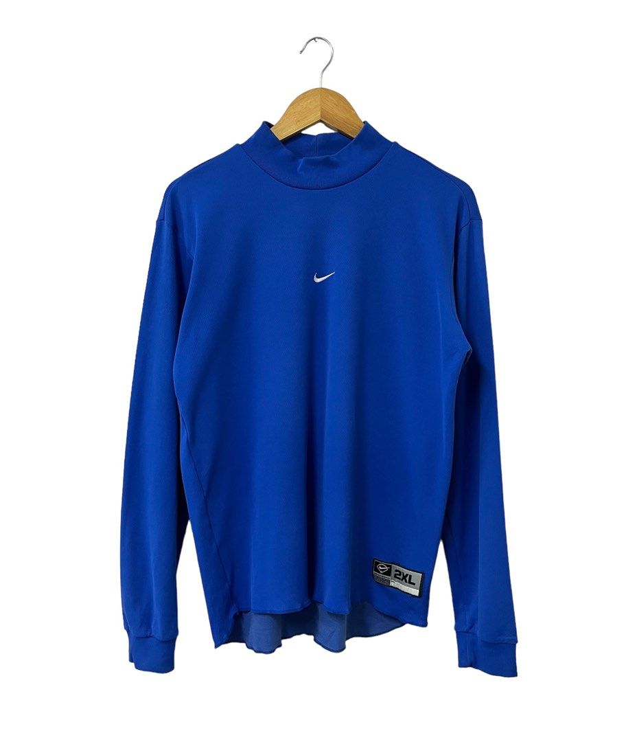 VINTAGE Y2K NIKE CENTRE LOGO TURTLE NECK BASEBALL SWOOSH VTG JERSEY JERSI