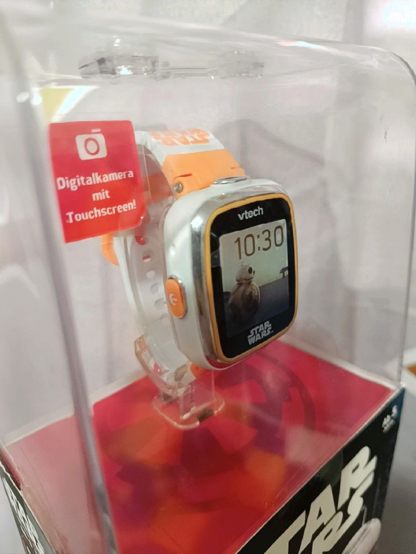 Vtech Star Wars Smart Watch (Category: Wearables & Smart Watches) located in Quezon City. Submitted by mhoniqvela04 (Listing ID 1276058606, Image 1). Description: VTech Star Wars First Order Stormtrooper Smartwatch Color White avail🤍🤍🤍 Mall Price: 6,800❌❌❌ MY PRICE: 1,900 pesos only✅✅✅ Guaranteed Original💯 Brandnew✅ ENGLISH language✅ Actual pic posted✅ Working with free battery✅ NO ISSUE✅ Complete set✅ Features & details: ❤️Touch Screen ❤️Bui