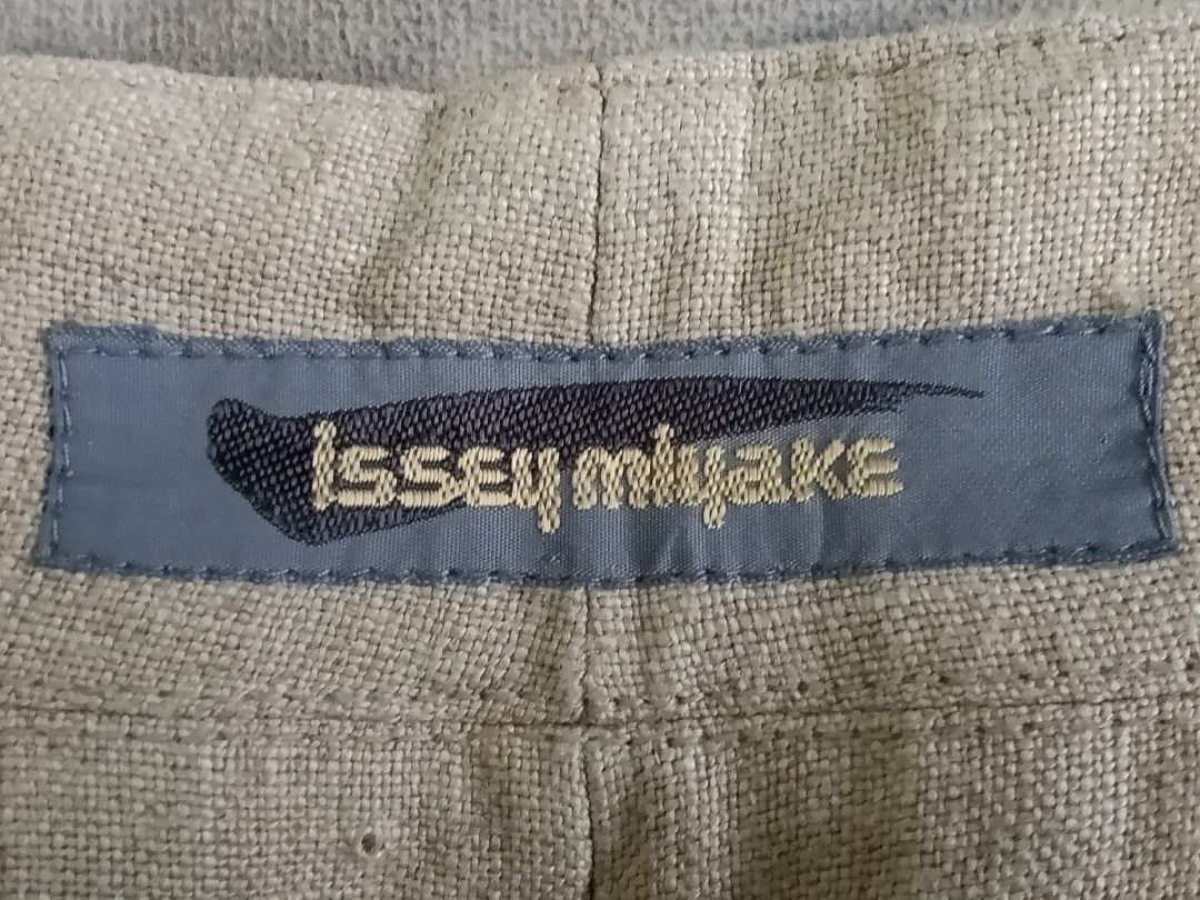 ISSEY MIYAKE Brushstroke Tag Gradient Border Long-Sleeve Shirt Wrap Short Pants setup LG32016 LG41656 Navy blue S－M