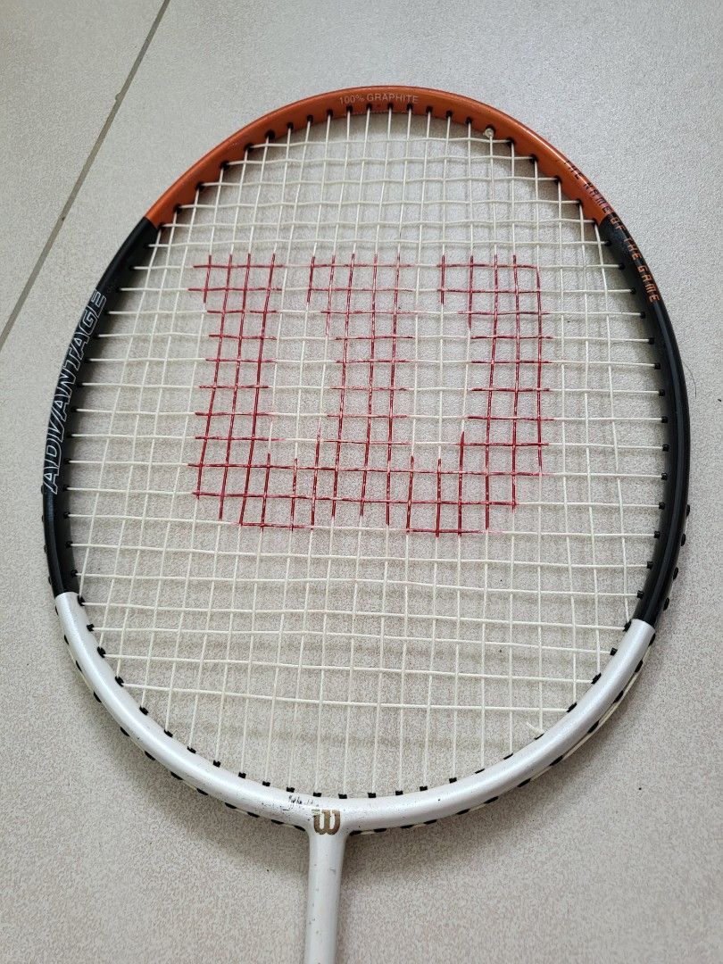 Winston Racket Wilson advantage smash badminton racket, Sports Equipment, Sports ...