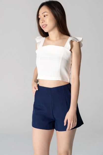 Women's High Waist Pocket Hips Shorts Hot Pants